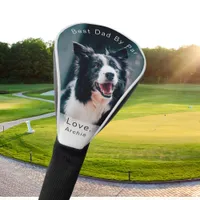 Best Dad By Par Dog Lover Personalizable Photo Golf Head Cover