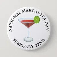 National Margarita Day February 22nd Button