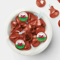 Happy St. David's Day Red Dragon Welsh Flag Hershey®'s Kisses®