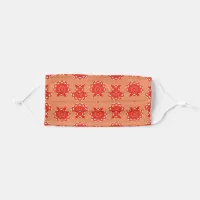 Red & Orange Cute Decorative Geometric Pattern Adult Cloth Face Mask