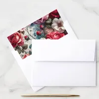 Timeless Rose Floral Charm Envelope Liner