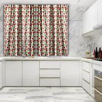 Red Cherries Graphic All Over Pattern 50x63 Inch Sheer Curtains