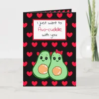 Avocado Food Pun, Cute Happy Valentine's Day Card