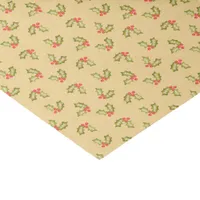 Red Green Kitschy Vintage Holly Berry Christmas Tissue Paper