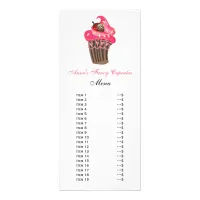 Cute Cupcakes Menu Cards