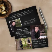 Christian Bible Verse Graduation Multiple Photo Invitation