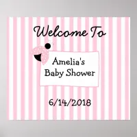 Personalized Poster  Pink Ladybug Poster Banner
