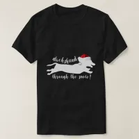 funny dachshund through the snow christmas t shirt