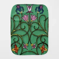 Enchanted Garden Filigree Baby Burp Cloth