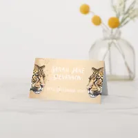 "Wild Elegance: The Leopard Invitation" Place Card