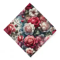 Timeless Rose Floral Charm Bandana