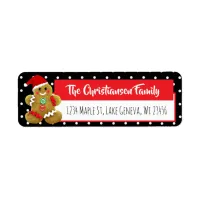 Gingerbread Man Holiday Whisical Christmas Label