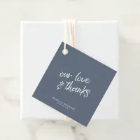 Mountain Wedding Love & Thanks Gray/Blue ID787 Favor Tags