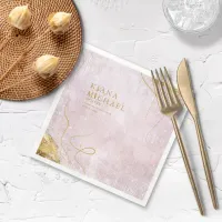 Fine Lines Gold Abstract Wedding V1 Mauve ID867 Napkins