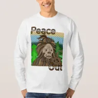 Peace Out Bigfoot Sasquatch T-Shirt
