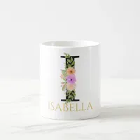 Watercolor Floral Monogram Coffee Mug