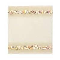 Beach Sand Background with Seashell Border Notepad