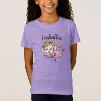 Cute Purple Fairy Whimsical Folk Art T-Shirt