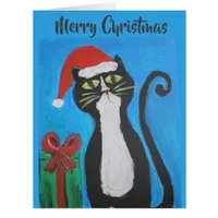 Folk Art Christmas Cat