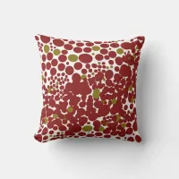 Red Dot Explosion Throw Pillow