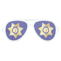 Sheriff Gold Badge Fun Law Enforcement Party Aviator Sunglasses