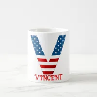 4th Of July Monogram Personalized Coffee Mug