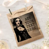 Personalized Gothic Girl Halloween Party Favor Bag