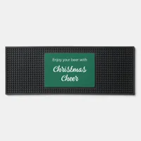 Simple Festive Christmas Cheer Enjoy Your Beer Bar Mat