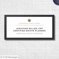 Elegant Convention Event Name Tag