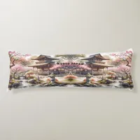 Tranquil Kyoto Japan Watercolor Sketch | Body Pillow