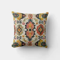 Colorful Bohemian Ikat Pattern 16 inch  Throw Pillow