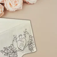 Monogram Elegant Mother-of-Pearl Peach Med Wedding Tablecloth