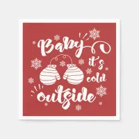 Baby its cold outside cute mittens winter napkins