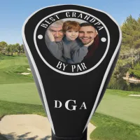 BEST GRANDPA BY PAR Photo Monogram Golf Head Cover