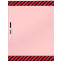 Thin Black and Red Diagonal Stripes Dry-Erase Board