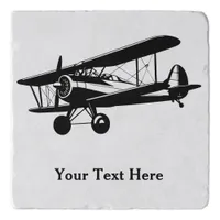 Stylish Vintage Aircraft Plane Biplane Kitchen Trivet