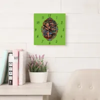 Elf Princess Square Wall Clock