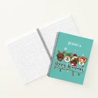 Merry Woofmas Typography Notebook