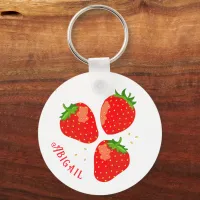 Valentine's Day Sweet Like Strawberries Keychain