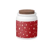 Christmas Trees and Snowflakes Candy Jar