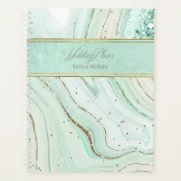 Abstract Agate Wedding Mint ID827 Planner