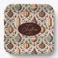 Thumbnail for Earth Tones Christmas Pattern#12 ID1009 Paper Plates