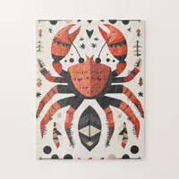 Geometric Red Crab Jigsaw Puzzle