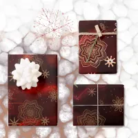 Stylish Red Burgundy  Wrapping Paper Sheets