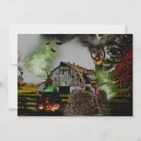 *~* Ghosts Witch Scary Trees HALLOWEEN CARD