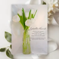 White Tulip in Bottle Spring Wedding Save the Date