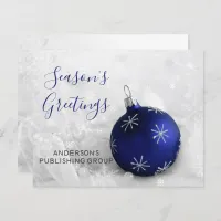 Budget Navy Ornament Company Holiday Card