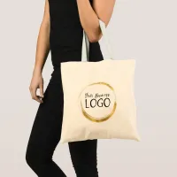 Round Business Logo Promo Tote Bag