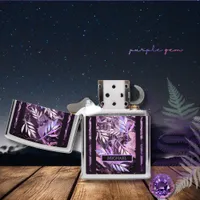 Purple Pink Gemstone Light Reflection Zippo Lighter