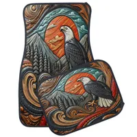 Bold Eagle Nature Scene Car Floor Mat